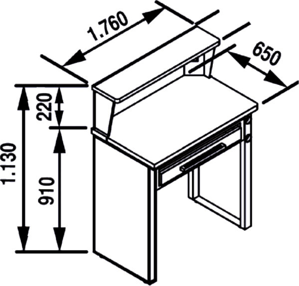 mesa repaso 2 puestos dimensiones